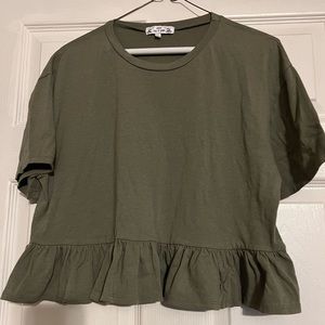 Women’s Cropped Babydoll Blouse